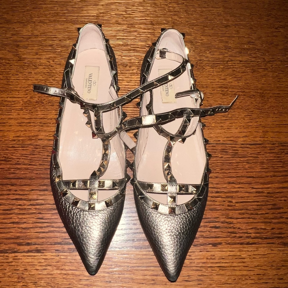 Valentino Rockstud Caged Ballet Flats